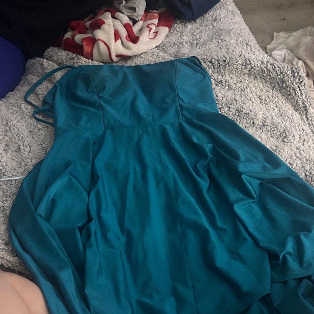 City Studio Teal Backless Party Dress